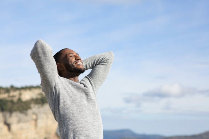 A man exercising 