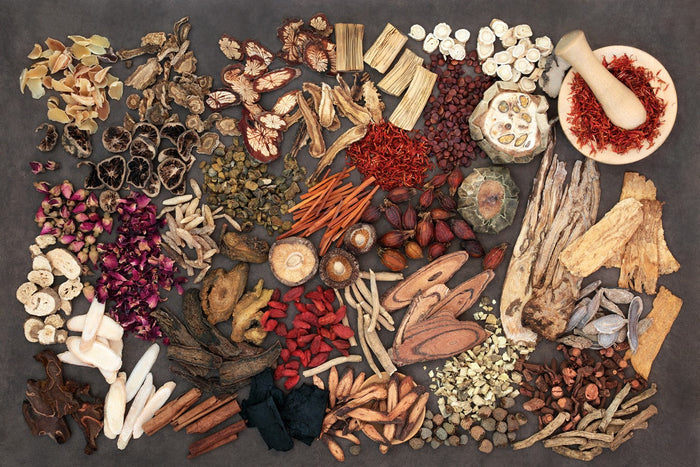 mushrooms, seeds and grains