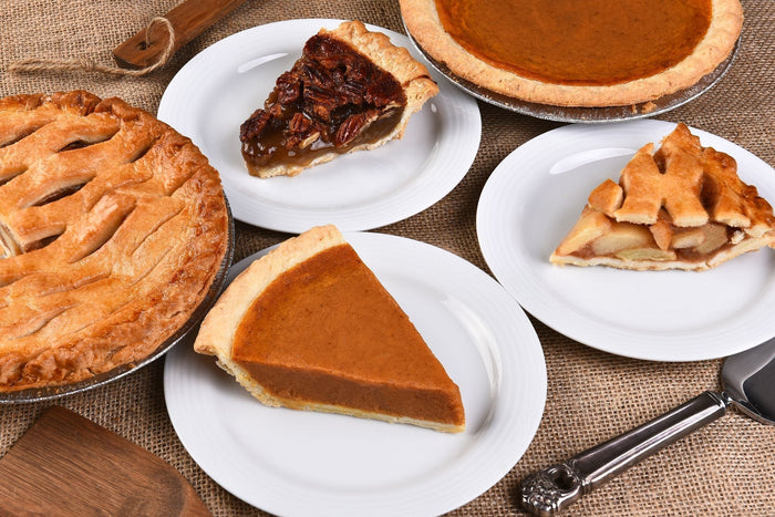 pies on white plates