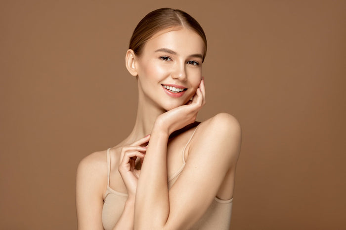Woman with glowing skin
