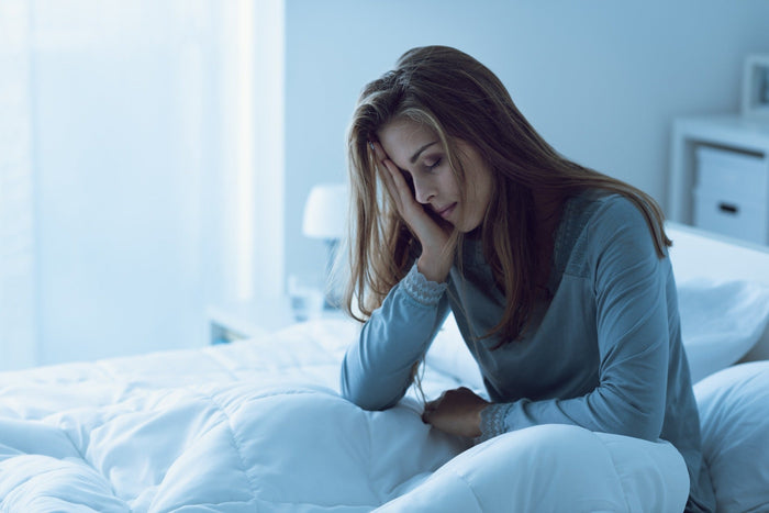 woman looking stressed